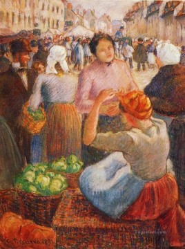 カミーユ・ピサロ Painting - 市場のジザール 1891年 カミーユ・ピサロ